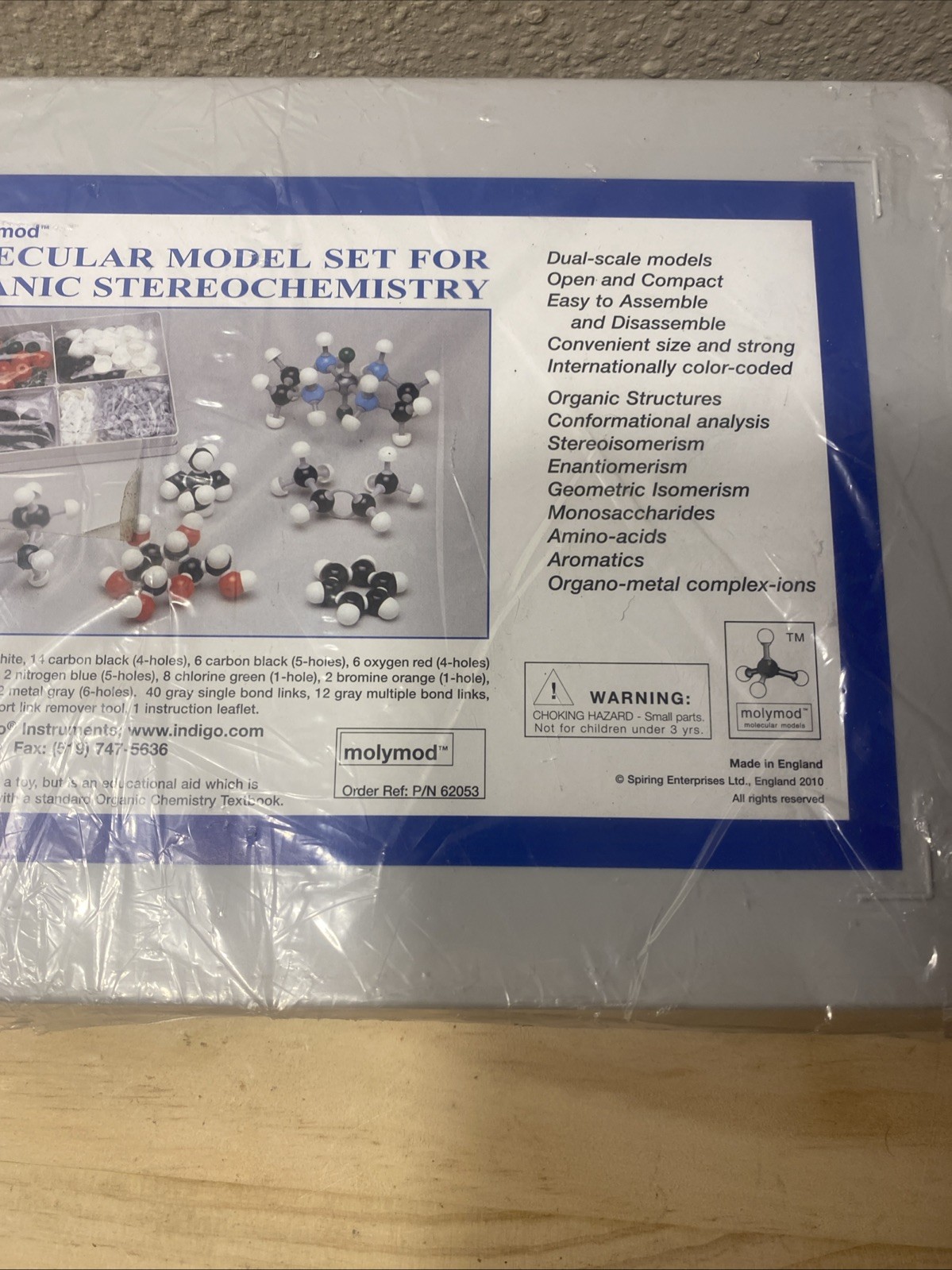 The Molymod Molecular Model Set For Organic Stereochemistry