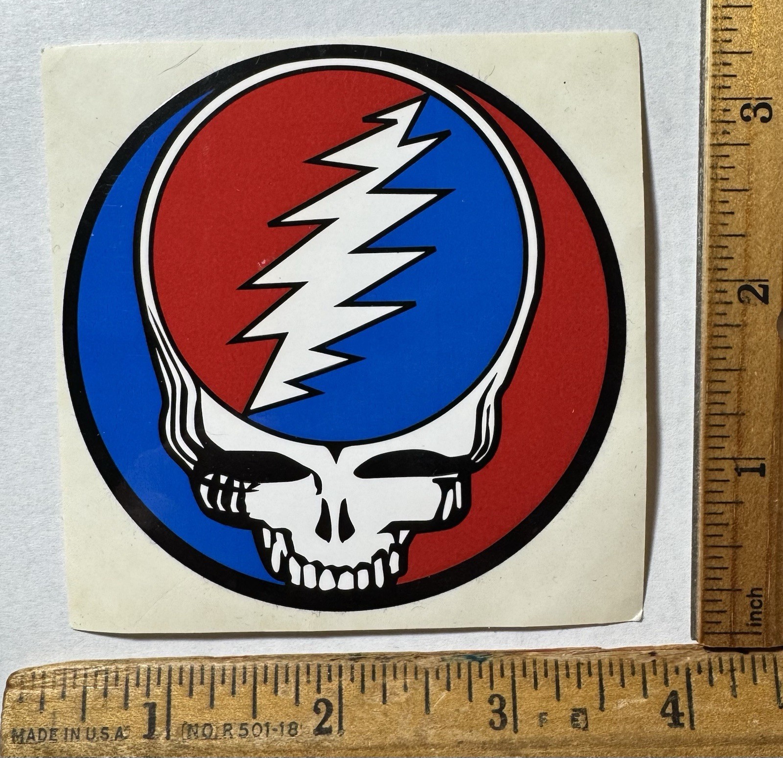Vintage Grateful Dead Steal Your Face Logo 3.25” Decal Sticker Rock Band Music