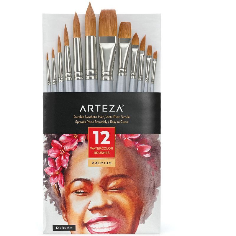 Arteza Watercolor Brushes - Set of 12