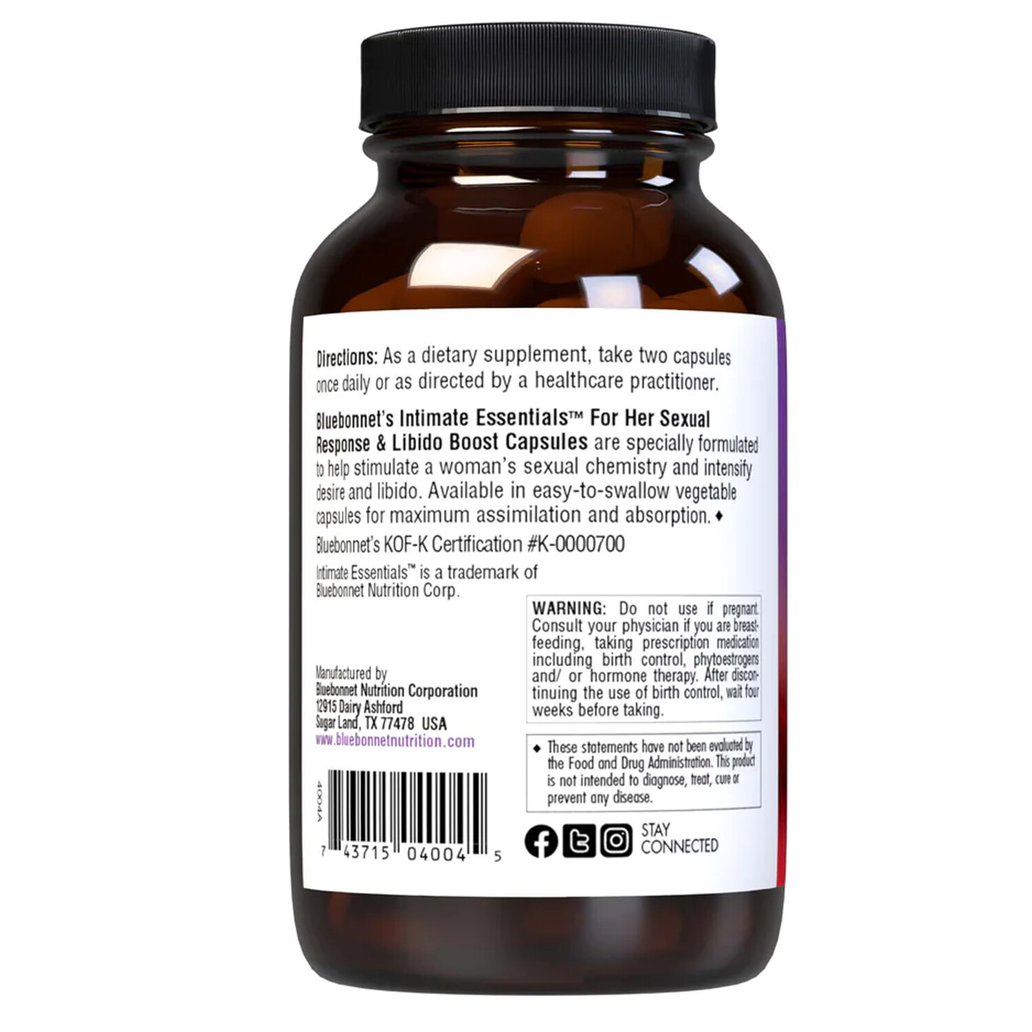 Bluebonnet Nutrition Intimate Essentials for Her, 30 Vegetable Capsules