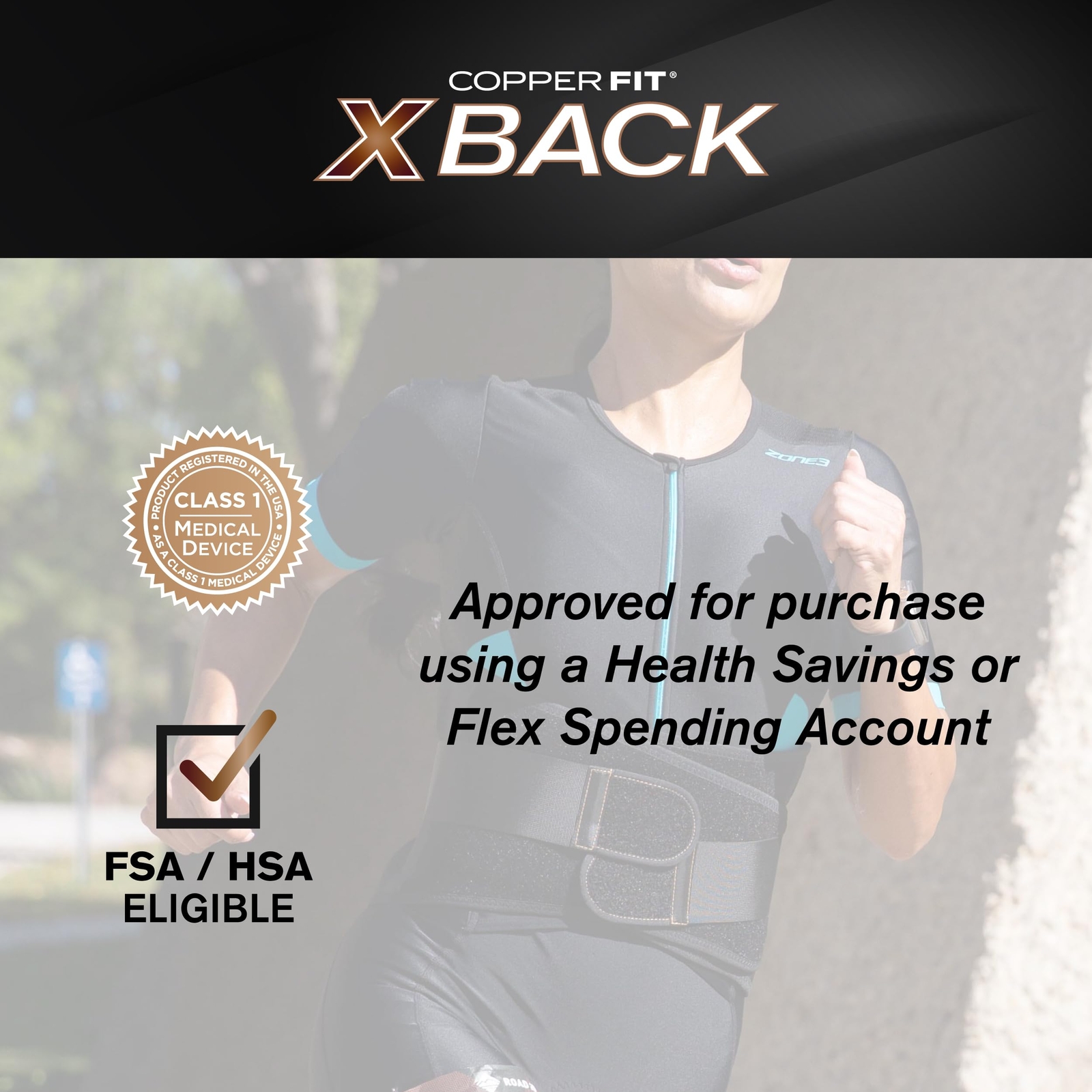 Copper Fit X-Back Brace for Lower Back Pain, Lumbar Support (2XL/3XL)