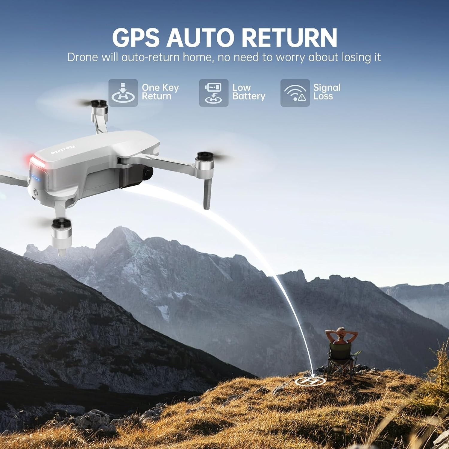 Foldable 4K Camera Drone for Adults with App Control, GPS, 40-45 Min Flight