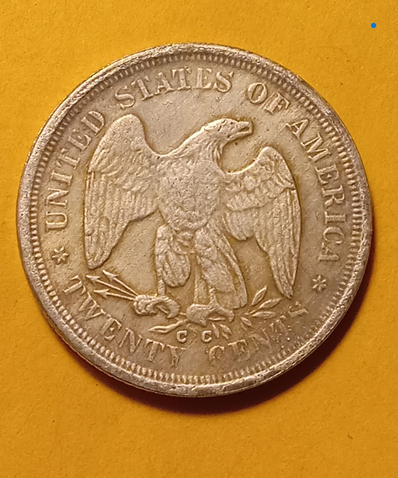 1875-CC Liberty Seated 20 Cents Coin Contemporary Copy