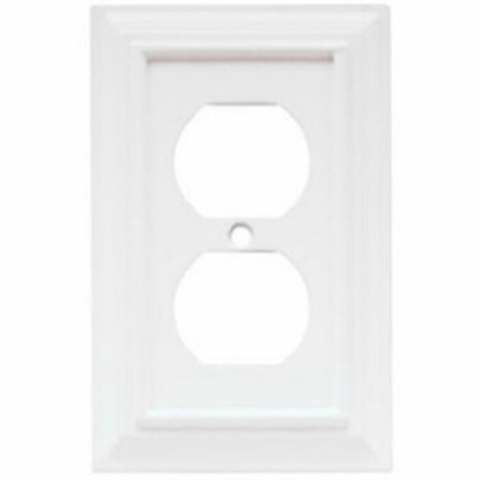 Hampton Bay W31558-W White Architect Single Duplex Wall Plate Cover