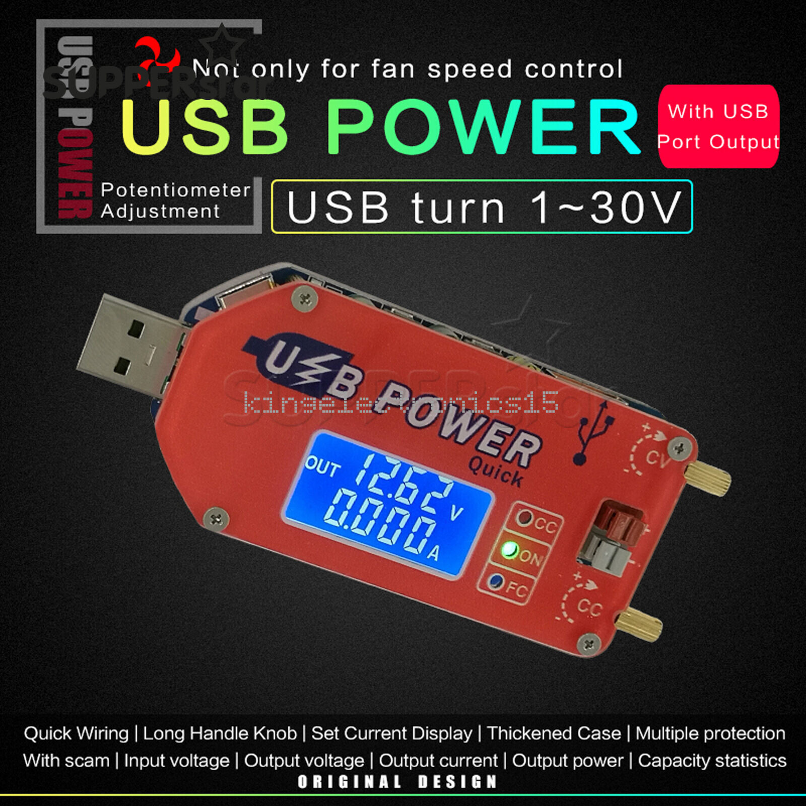 USB Adjustable Step UP Down Power Supply Module 15W Boost Converter LCD Display