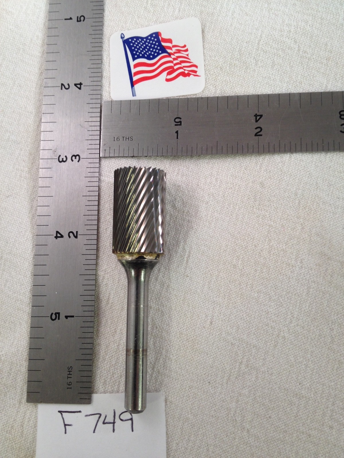 1 NEW FALCON / SGS 1/4" SHANK CARBIDE BURR SB-6 SINGLE CUT. END CUT (F749)