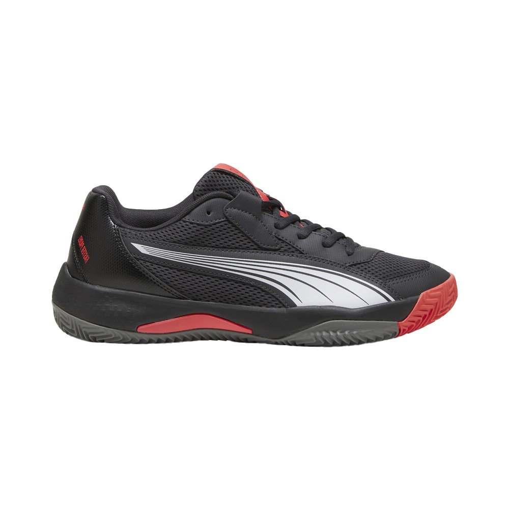 PUMA Nova Court Lace Up Basketball  Mens Black, Grey Sneakers Athletic Shoes 107