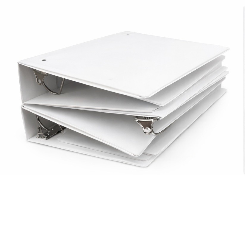 [IN]PLACE Heavy-Duty  View 3-DRing Binder, 3.5", White Lot of 3