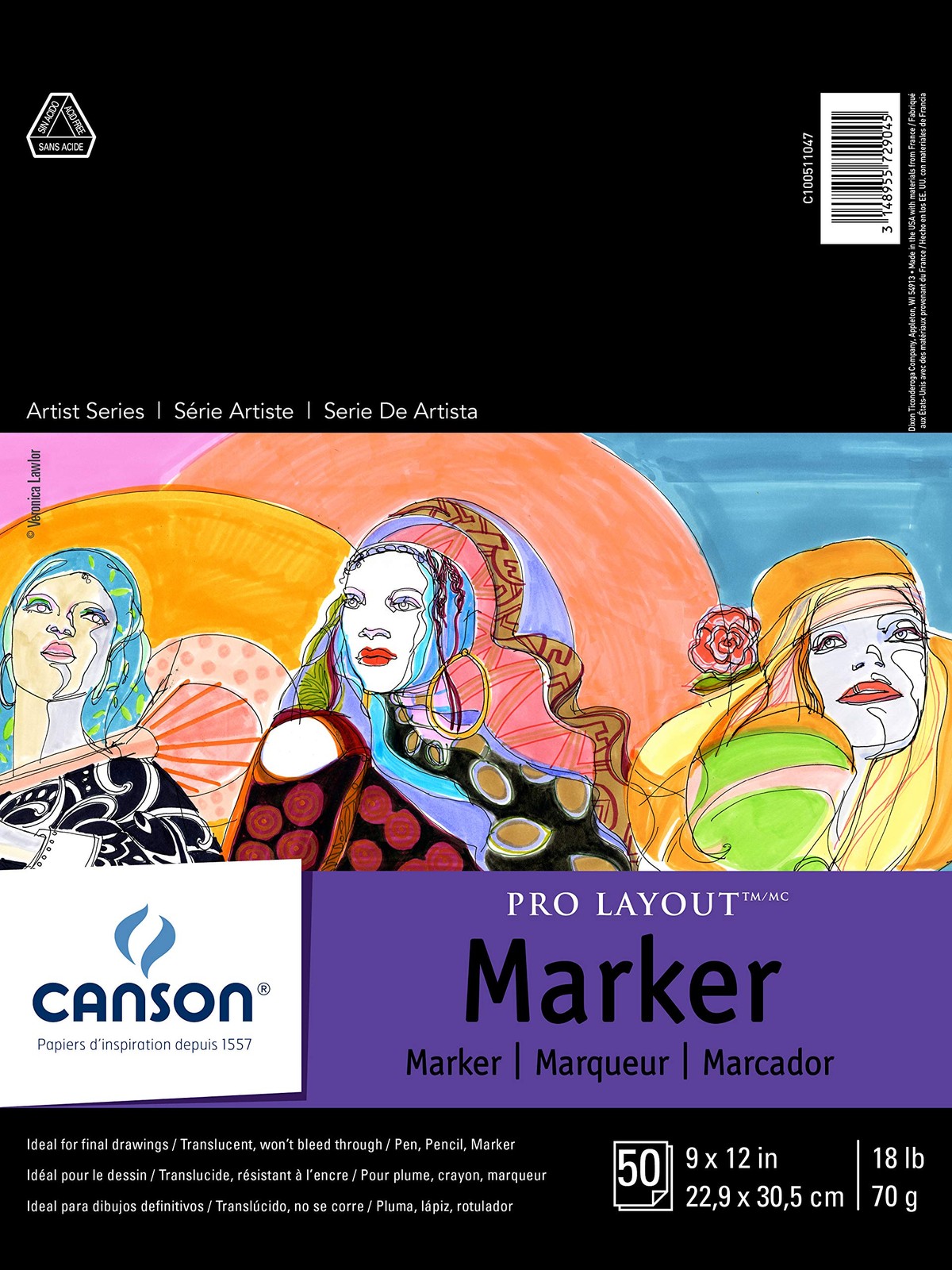 Layout Marker Paper Pad 9x12 Artist Drawing Sheets 50 Pages