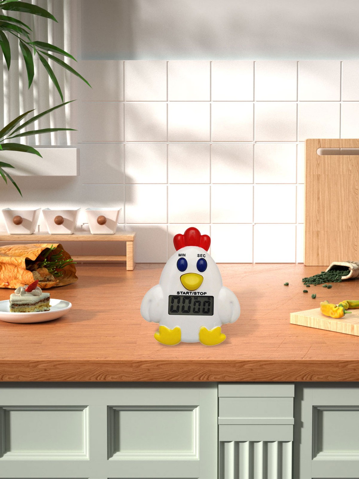 Kitchen Electronic Chicken Timer LCD Digital Display Birthday Present Tools JQ