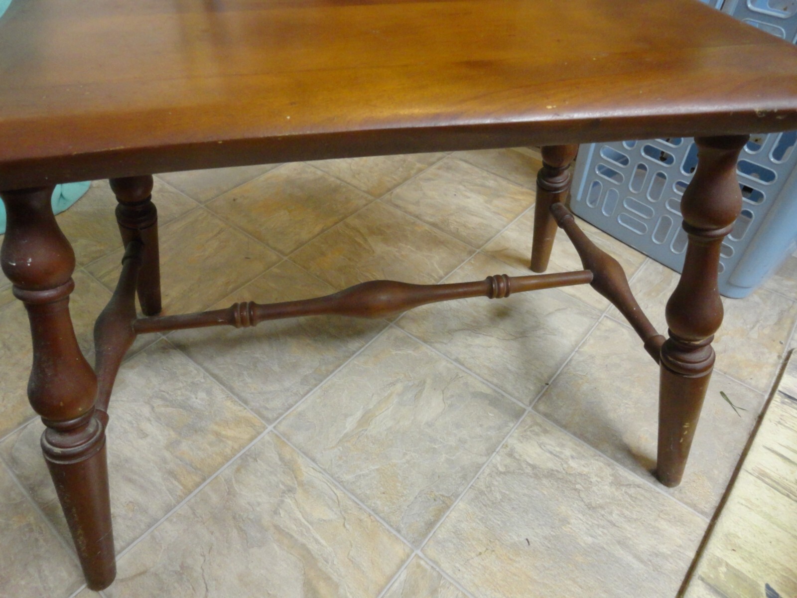 Vintage Wood Bench Seat 22 X 14 x 17 High