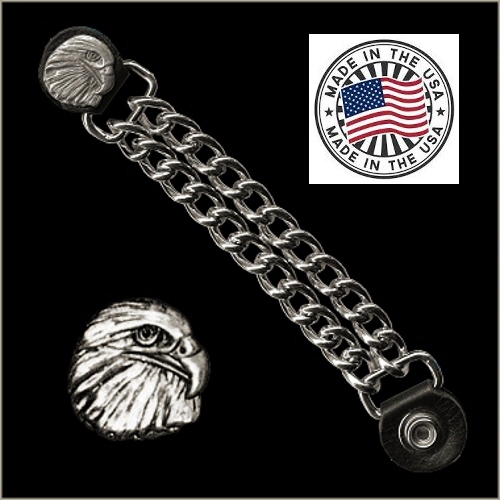 EAGLE HEAD VEST EXTENDER USA MADE harley motorcycle chaps leathers