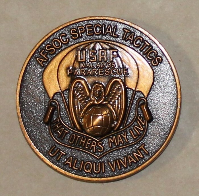 Special Tactics Combat Control Team / Pararescue Air Force Challenge Coin PJ Vbr