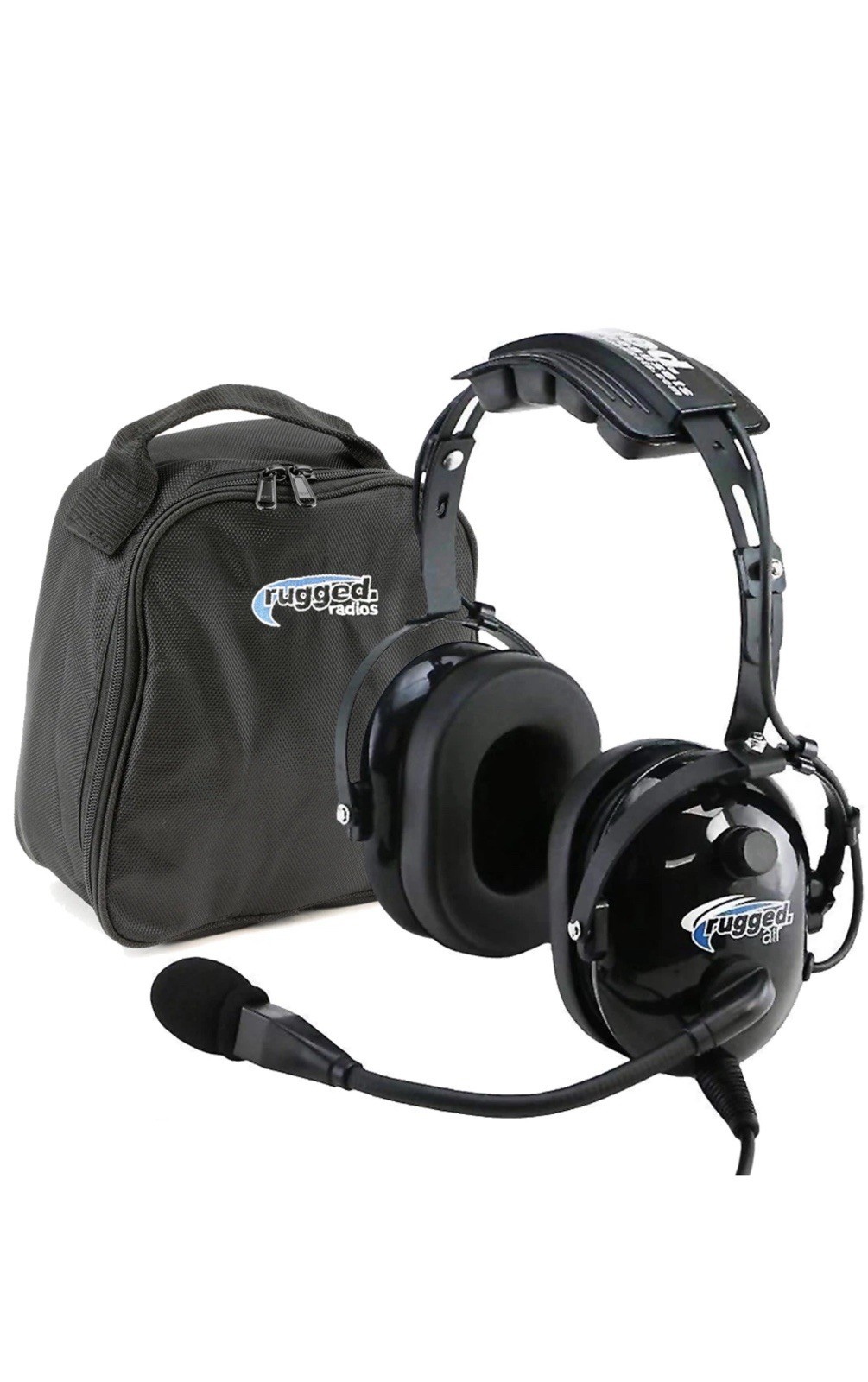Rugged Air RA200 General Aviation Student Pilot Headset Music Input A20 GA Plug