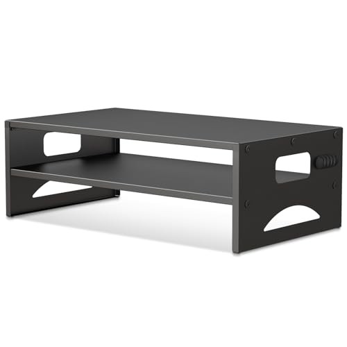 2-Tier Monitor Stand Riser for desk | 66.1 lbs Desk Shelf with 1 Pack Square