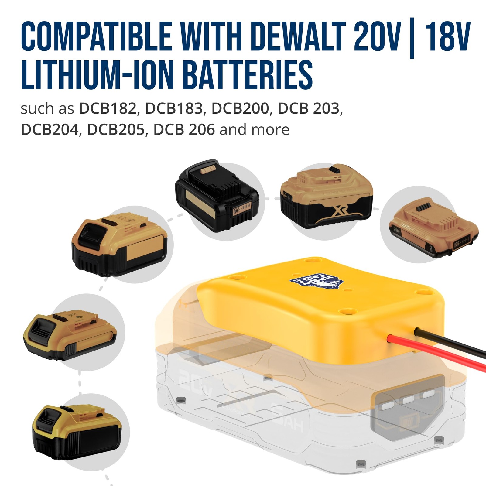 Harpy Eagle Battery Adapter for Yellow 20V MAX Adapter,