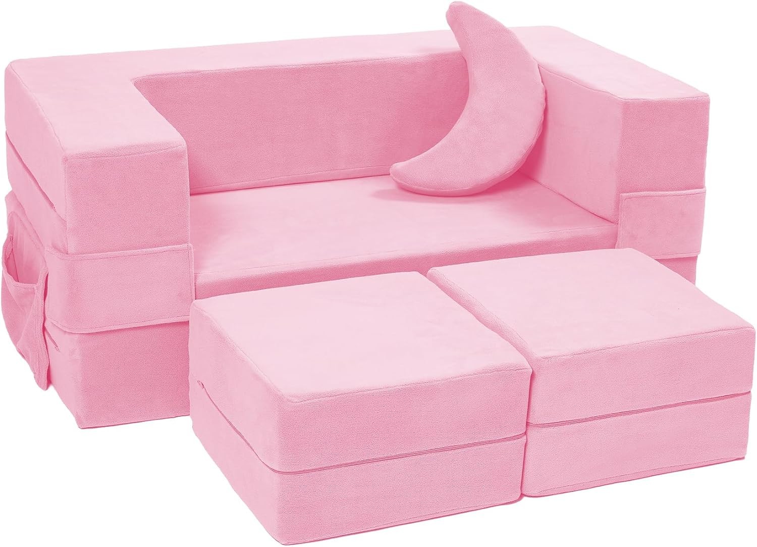 Modular Kids Sofa,Toddler Couch Foam Armchair Kids Children Convertible Plush