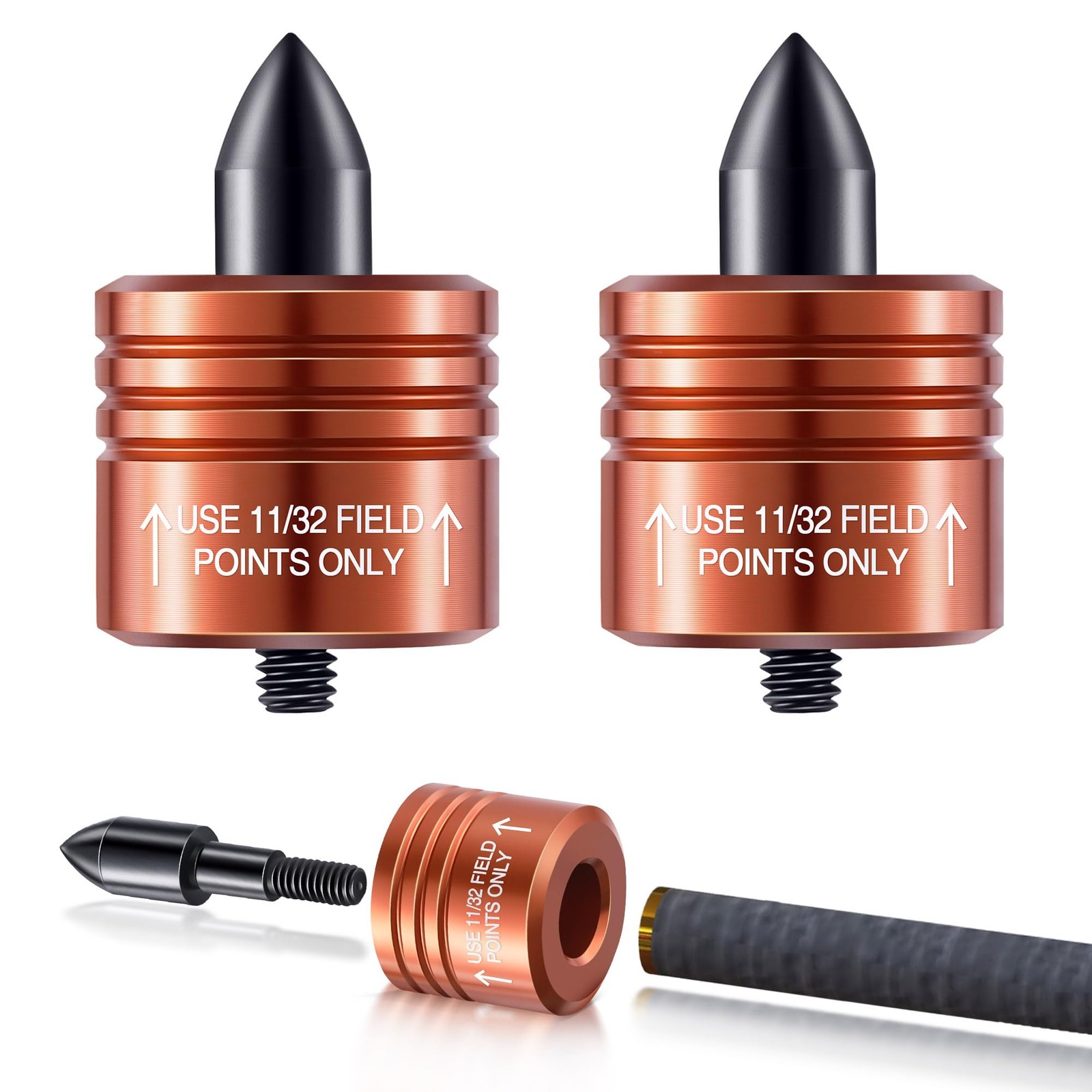 2 Pack Crossbow Bolt Decocking Head, Decocking Point Crossbow Arrow Release Tip