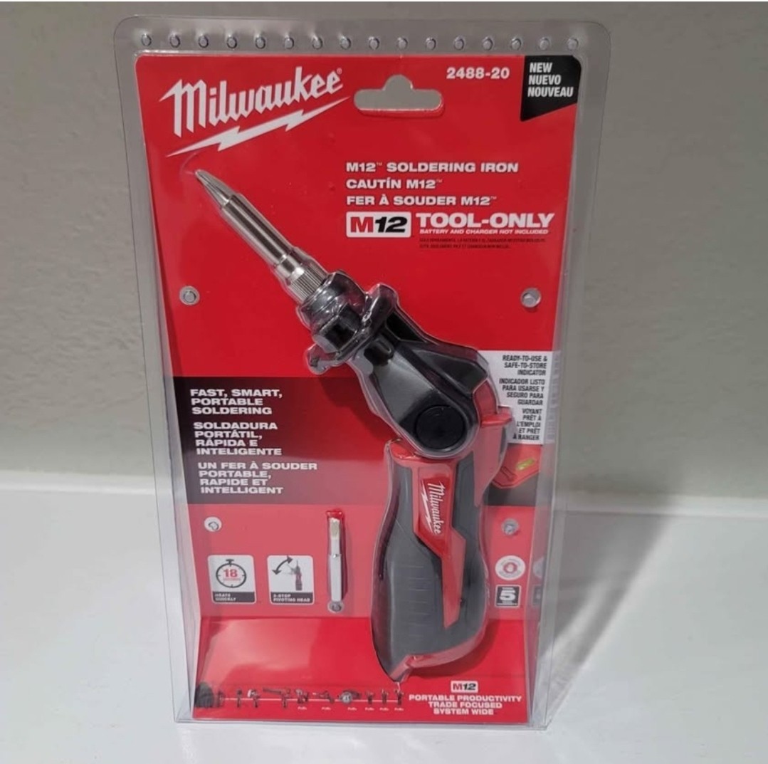 Milwaukee M12 Cordless Soldering Iron 2488-20 Tool Only - Brand New Sealed