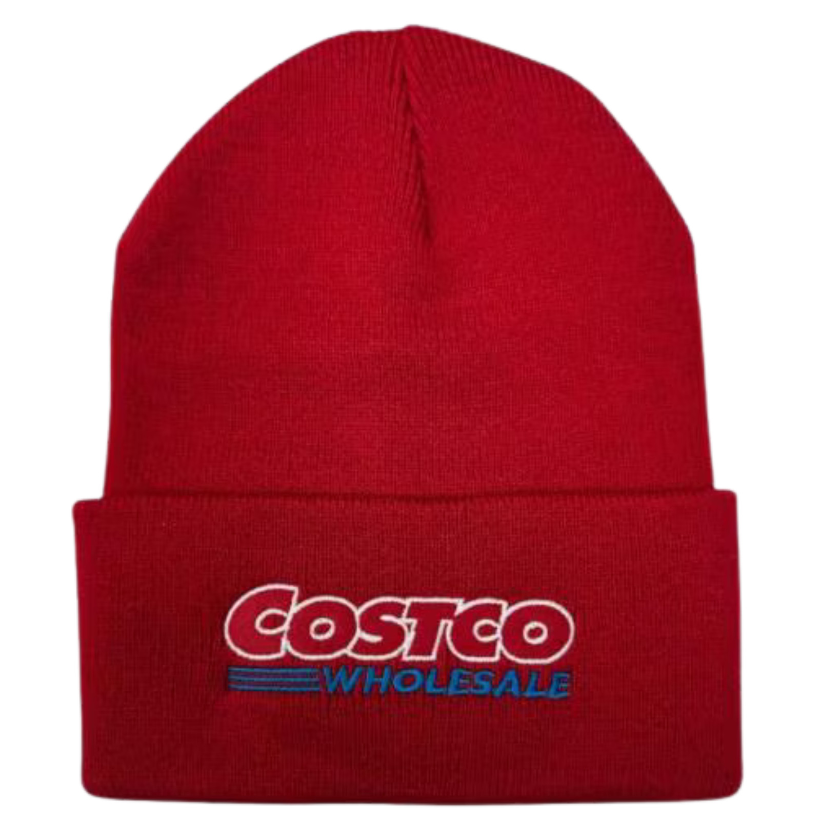 Black White Costco Embroidered Beanie Knit Winter Hat Unisex Warm Work Logo Cap