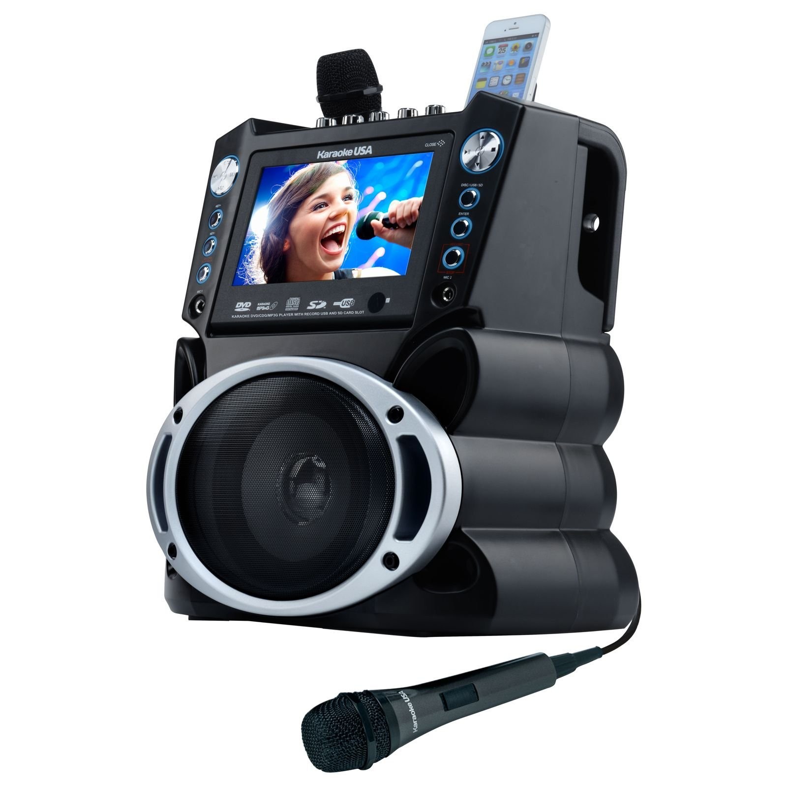 Karaoke USA GF839 Karaoke System with 7" TFT Color Screen