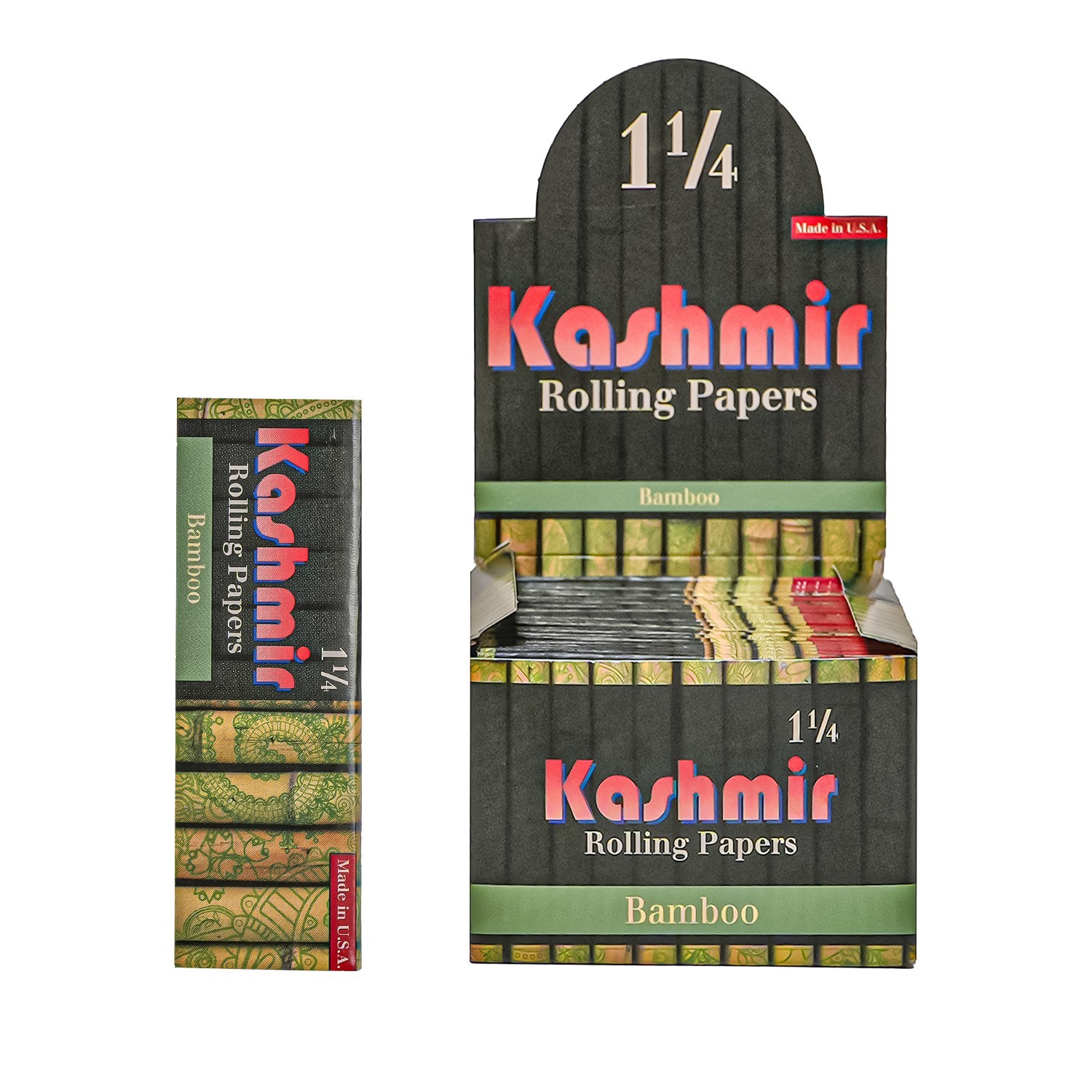 Kashmir Bamboo Rolling Papers 11/4 Size  1600 Leaves (50 Pks) 32 Leaves per pack