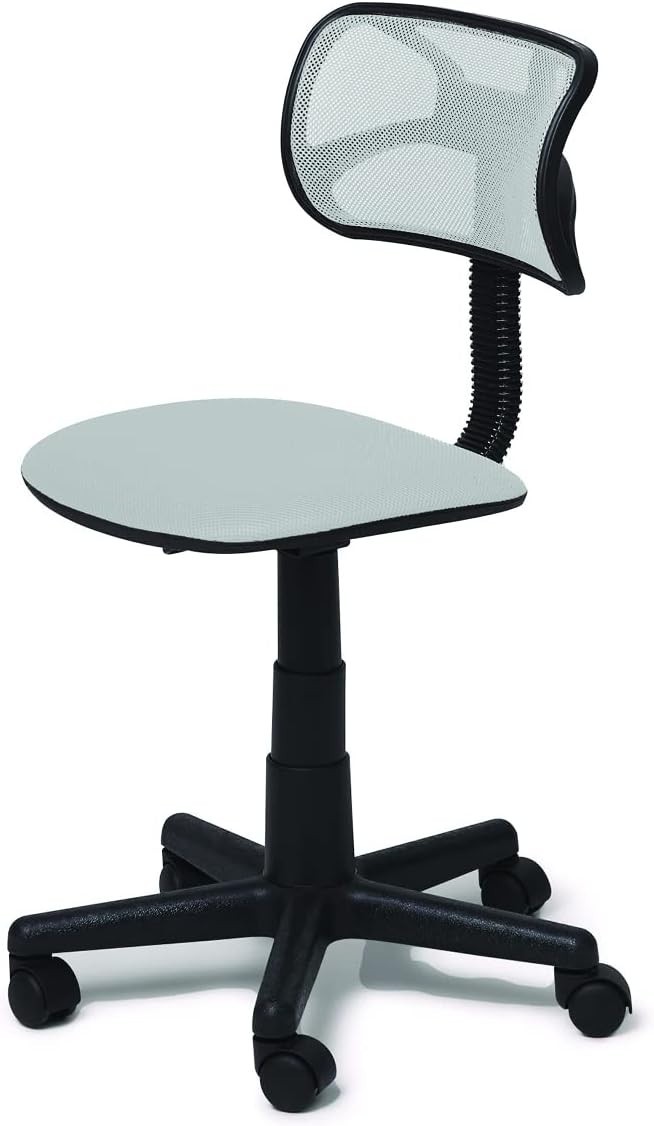 Urban Silver Swivel Mesh Desk Chair with Caster Wheels - 21D x 21W Dimensions