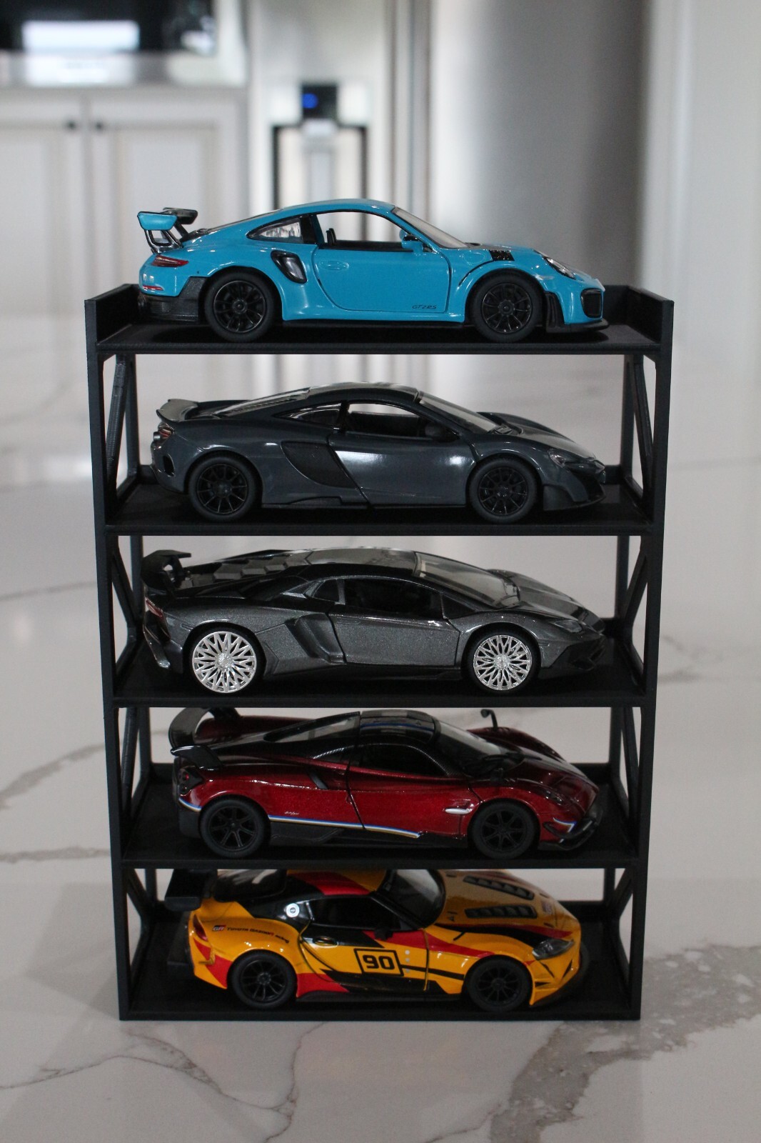1/32 - 1/43 Diecast 5 Car Display Stand w Wall Mount Hanging Shelf Storage 1:36