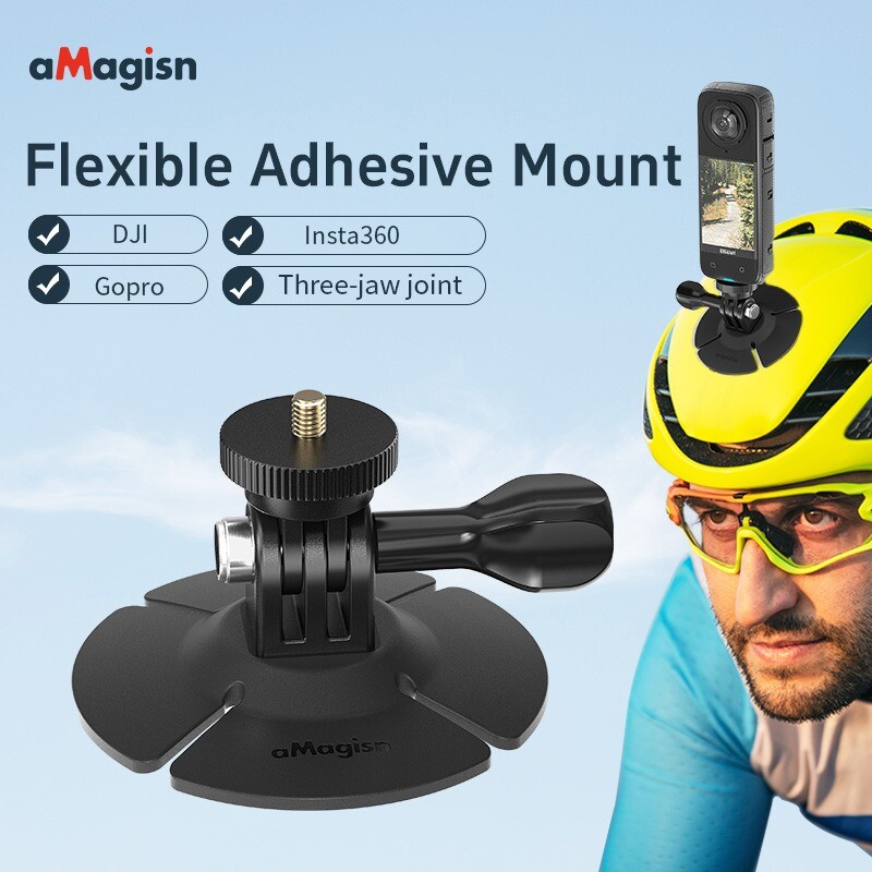 aMagisn Flex Adhesive Base for DJI/GoPro/Insta360 Action Camera Helmets