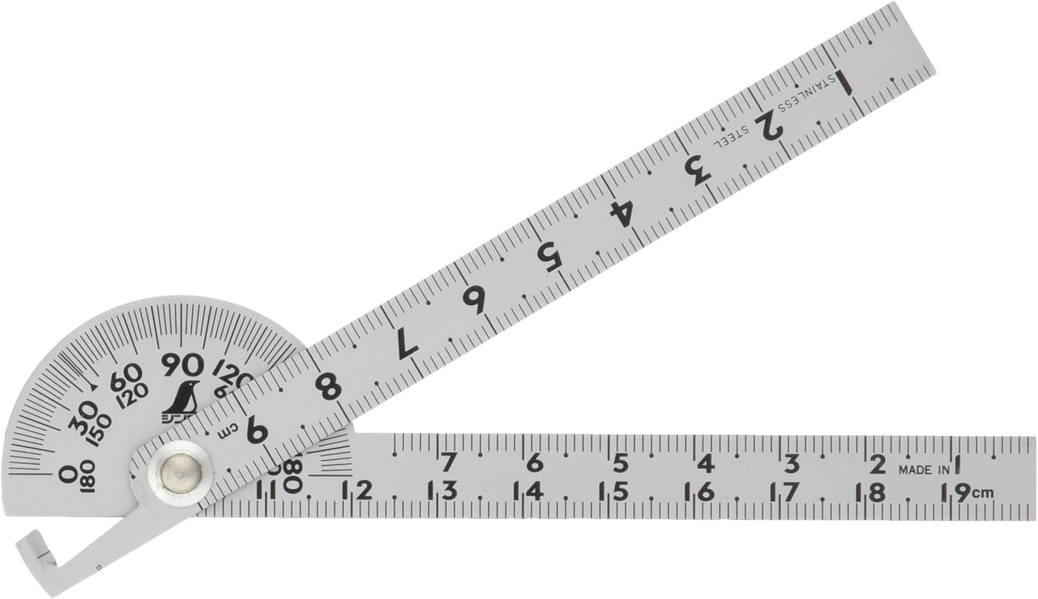 Shinwa Mini protractor Silver 62995 From Japan
