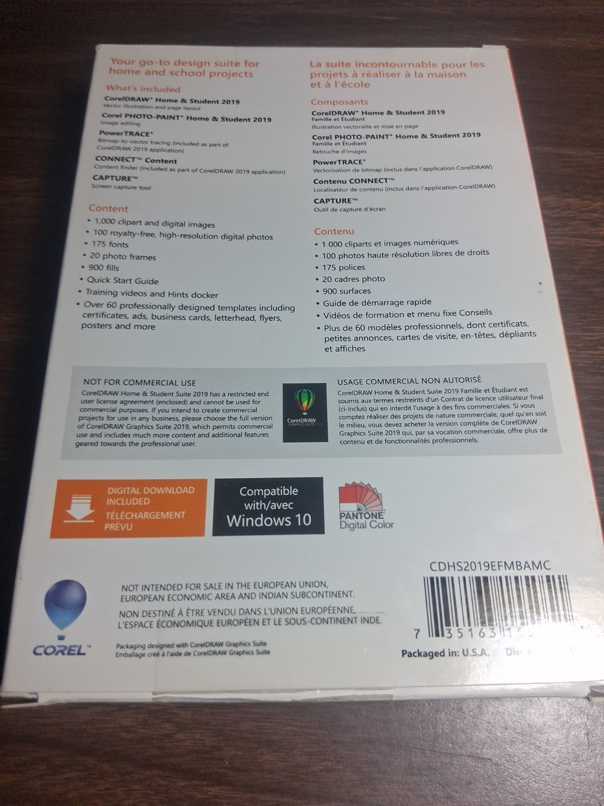 Corel Draw Home & Student Suite X5 (2019, 1-Disc) Windows Software w/ Serial