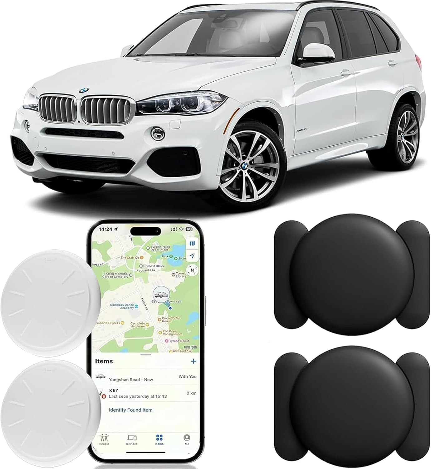 2 Pack Localizador GPS para Vehiculos Auto Rastreador Portatil Mini iOS Only