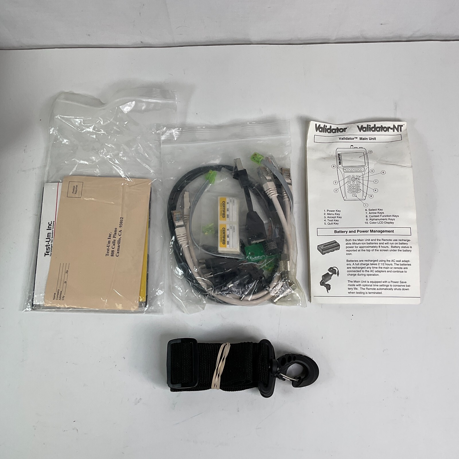 Test-Um Validator NT900 and Validator Remote NT93 Cable Tester with Carrying Bag