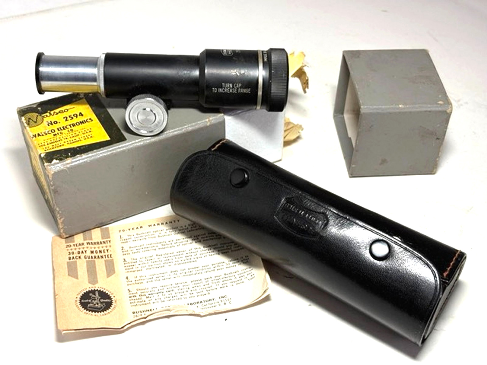 Vintage WALSCO No.2594 Bushnell TV Color Tube Microscope in Original Box