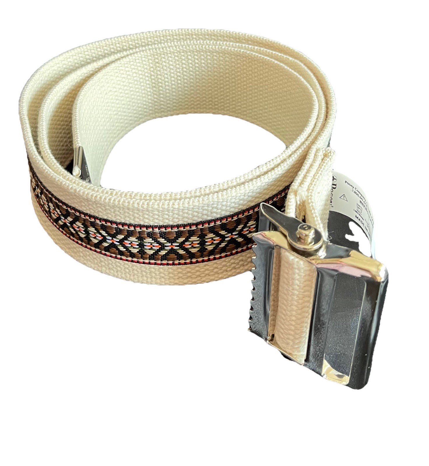 POSEY Gait Belt Medical Transfer Assist Restraint Strap White Tribal Design 52”