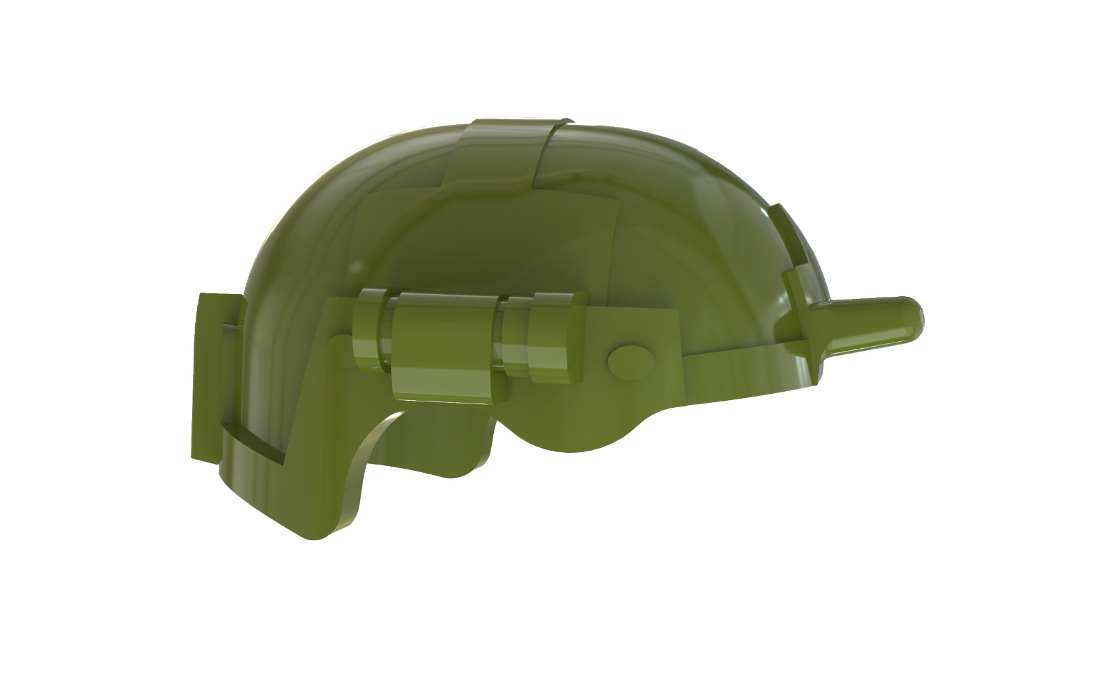 Tank Green Army Assault Helmet compatible w/toy brick minifig