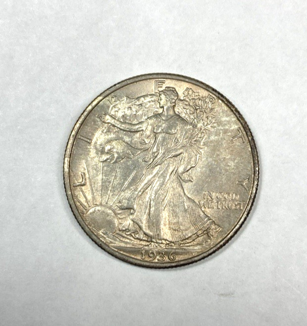 1936 Walking Liberty Half Dollar Unc++ Nice Original