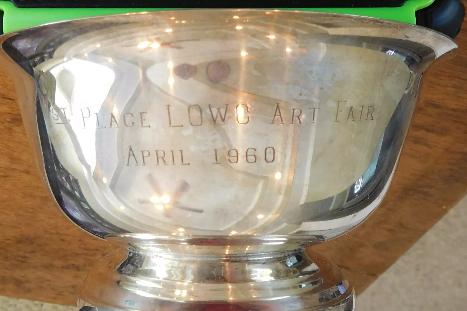 1960~EPCA Bristol Silver Plated Pedestal Bowl~1ST PLACE LOWC ART FAIR