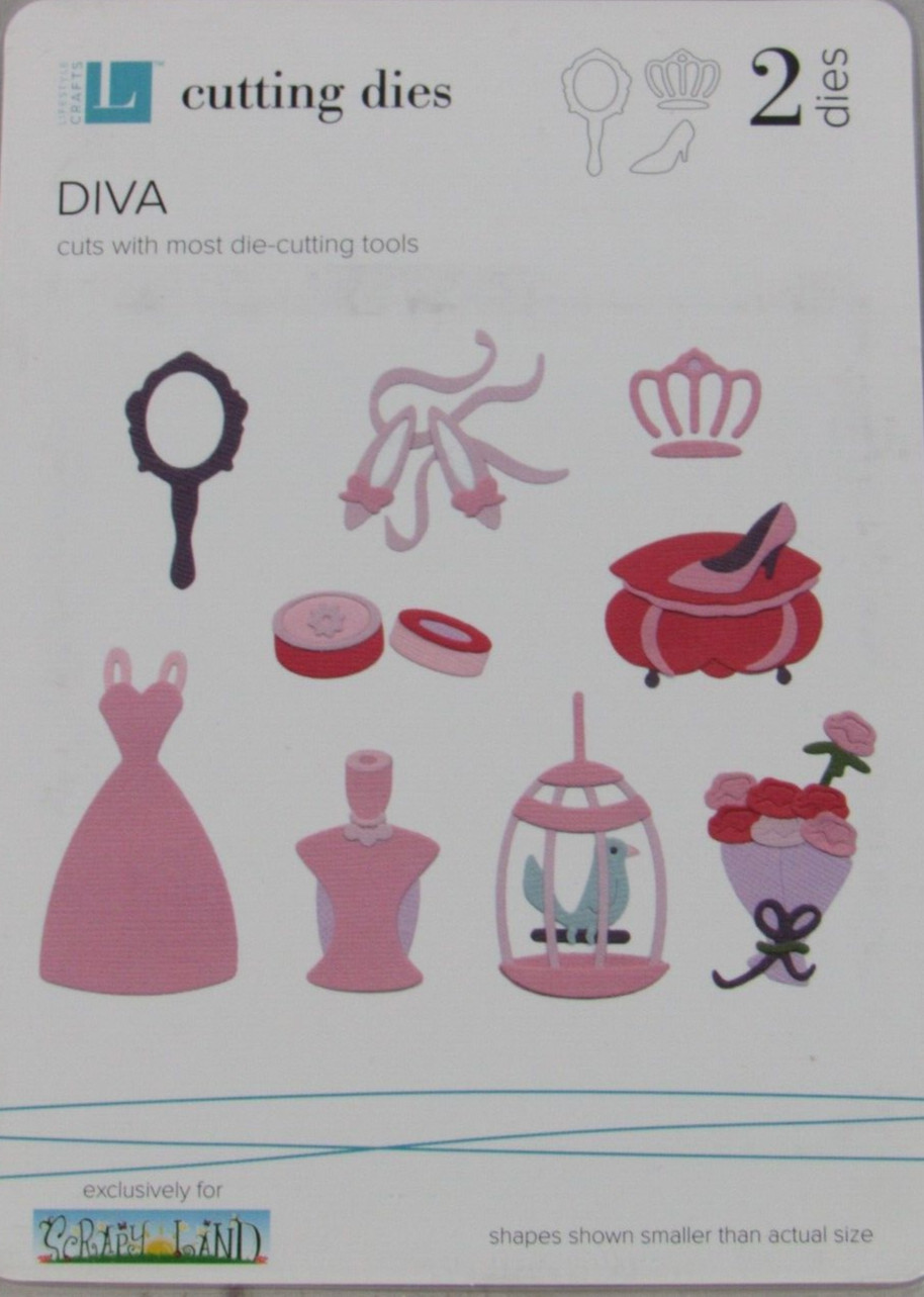 QuicKutz/Lifestyle Crafts Diva 4x4, 2 Cutting Die Set C-DT0184