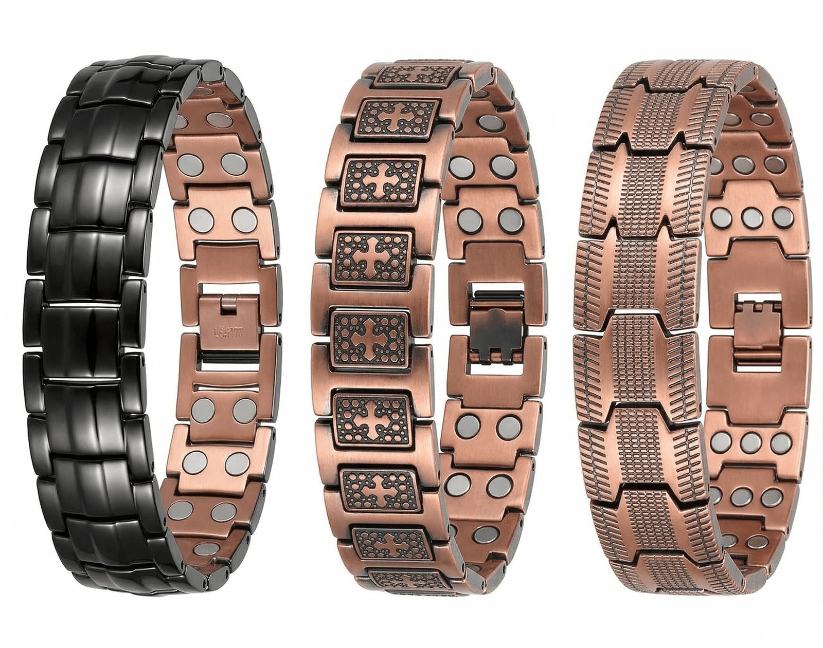 GMOX Men‘s 99%  Copper Bracelet, Vintage Design Magnetic Bracelet|Precious Gift