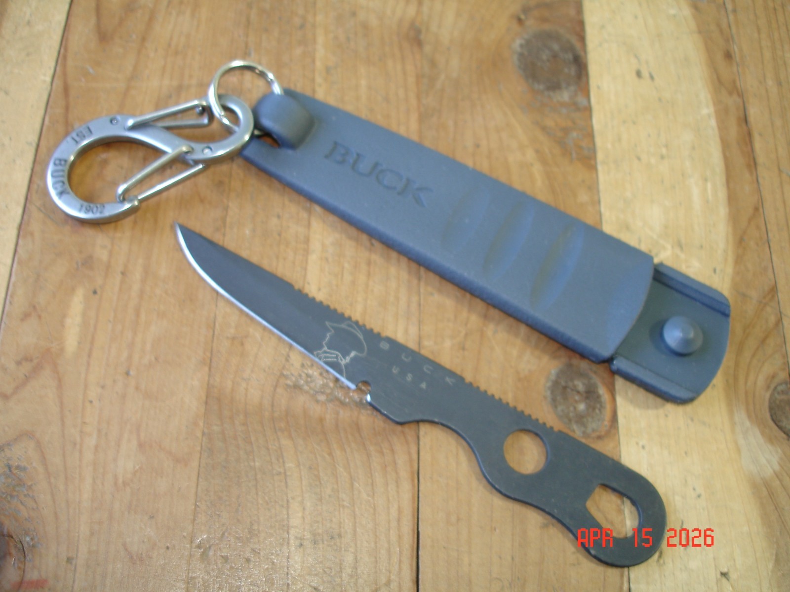 BUCK KNIVES USA 160 SMIDGEN 12C27M BLACK OXIDE ULTRALIGHT CAMP KNIFE SHEATH! 860