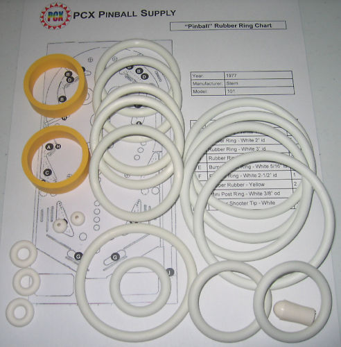 1977 Stern Pinball Rubber Ring Kit