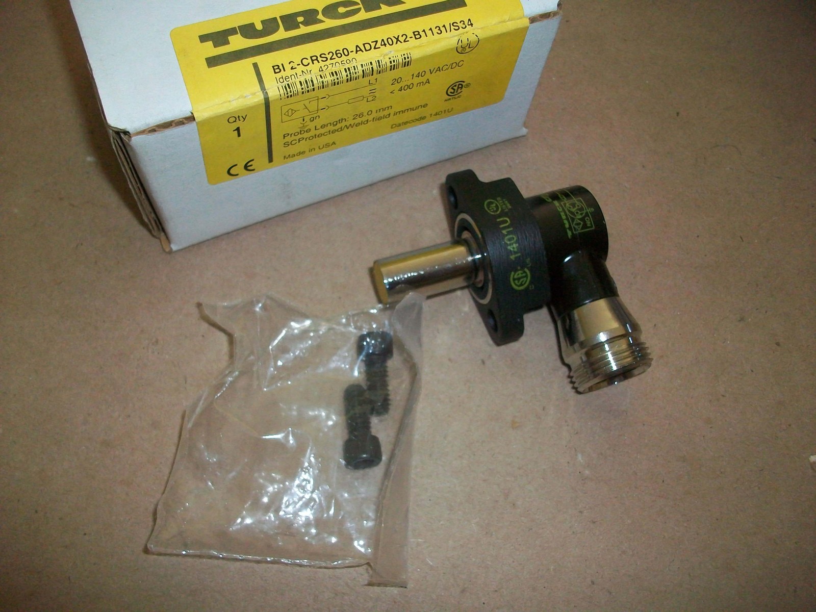 Turck Proximity Switch  Bi2-CRS260-ADZ40X2-B1131/S34   NEW