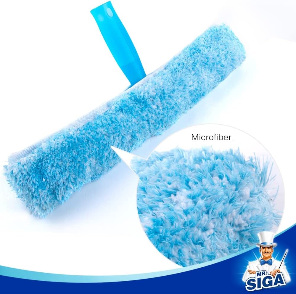 Professional window cleaning combo with practical squeegee and scrubber tool