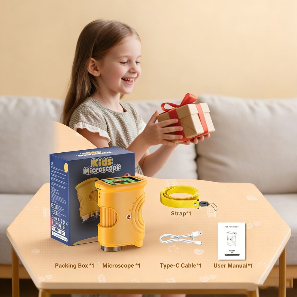 1000X Handheld Digital Microscope for Kids: Pocket Microscope with 2.0" IPS Scre