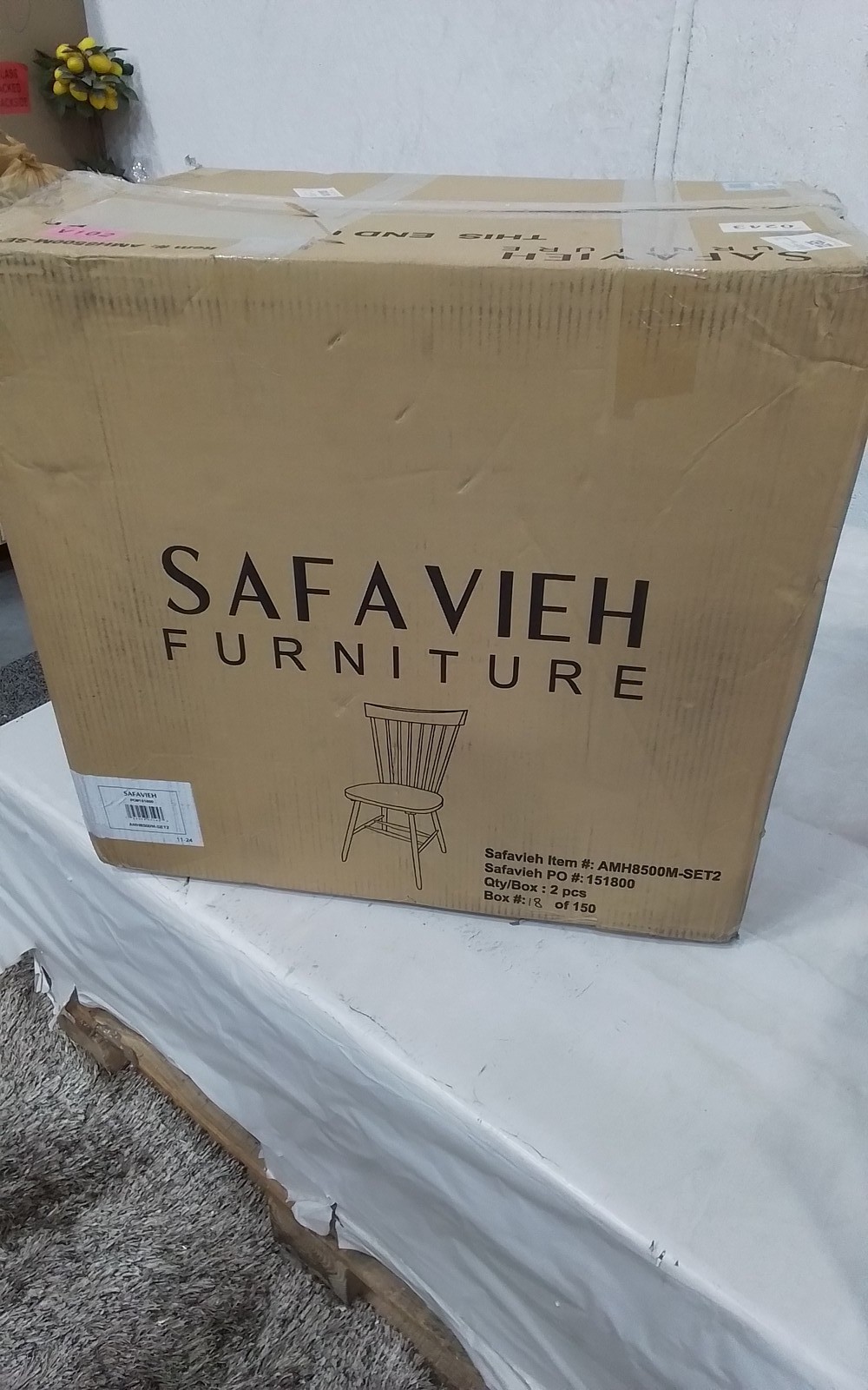 Safavieh PARKER SPINDEL SIDE CHAIR, Reduced Price 2172778839 AMH8500M-SET2