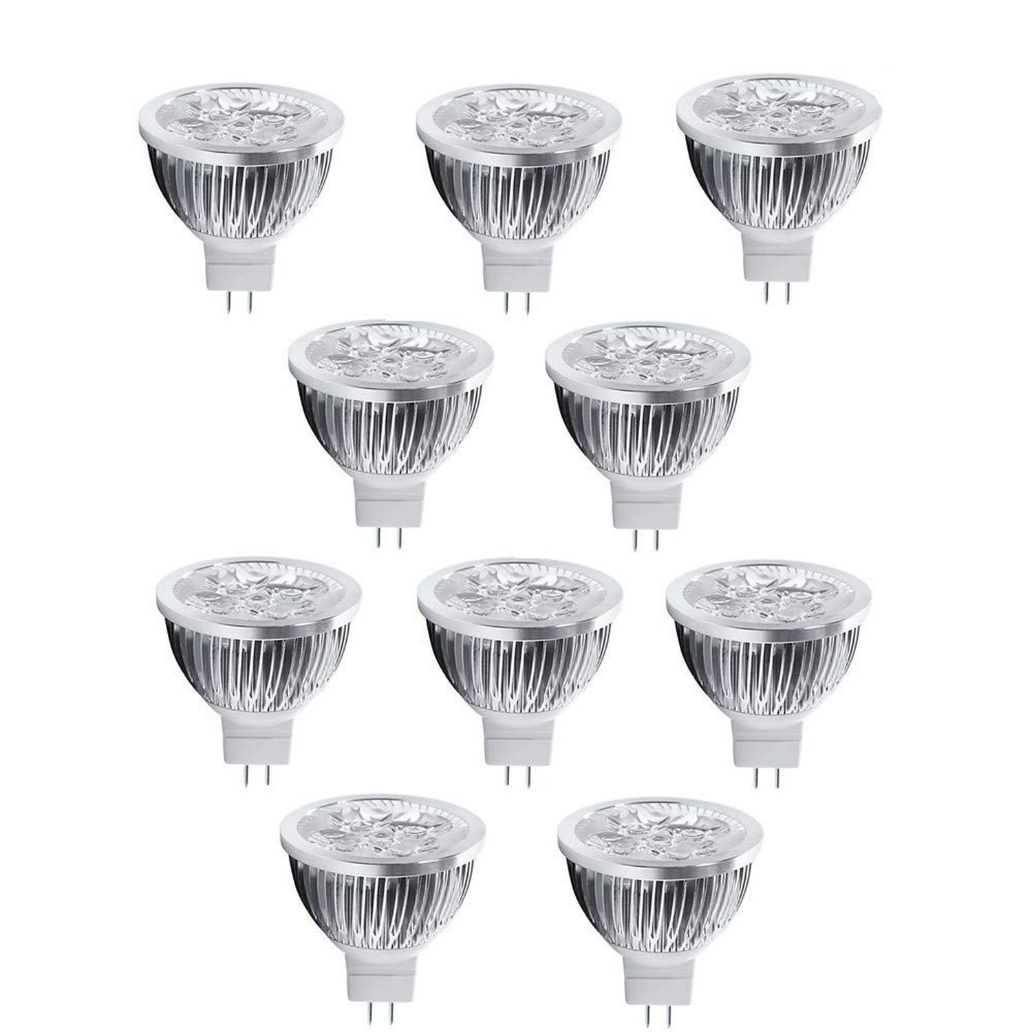 MR16/GU5.3 12V 4W LED Bulbs White 6000K LED Spotlights -35Watt Equivalent - 3...