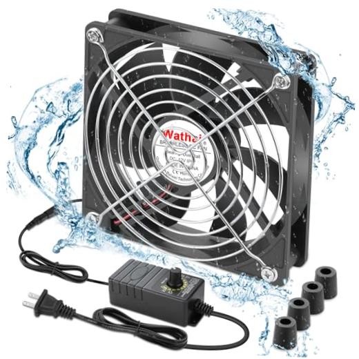 120mm Waterproof Small Box Fan IP67 12V IP67 120mm fan with Controller
