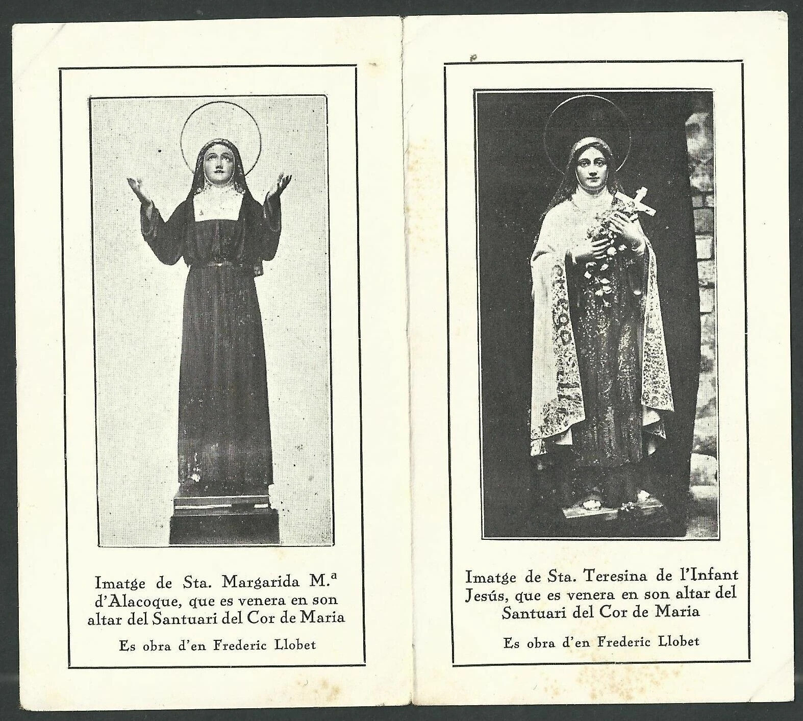 Holy card antique de Santa Teresita santino image pieuses estampa