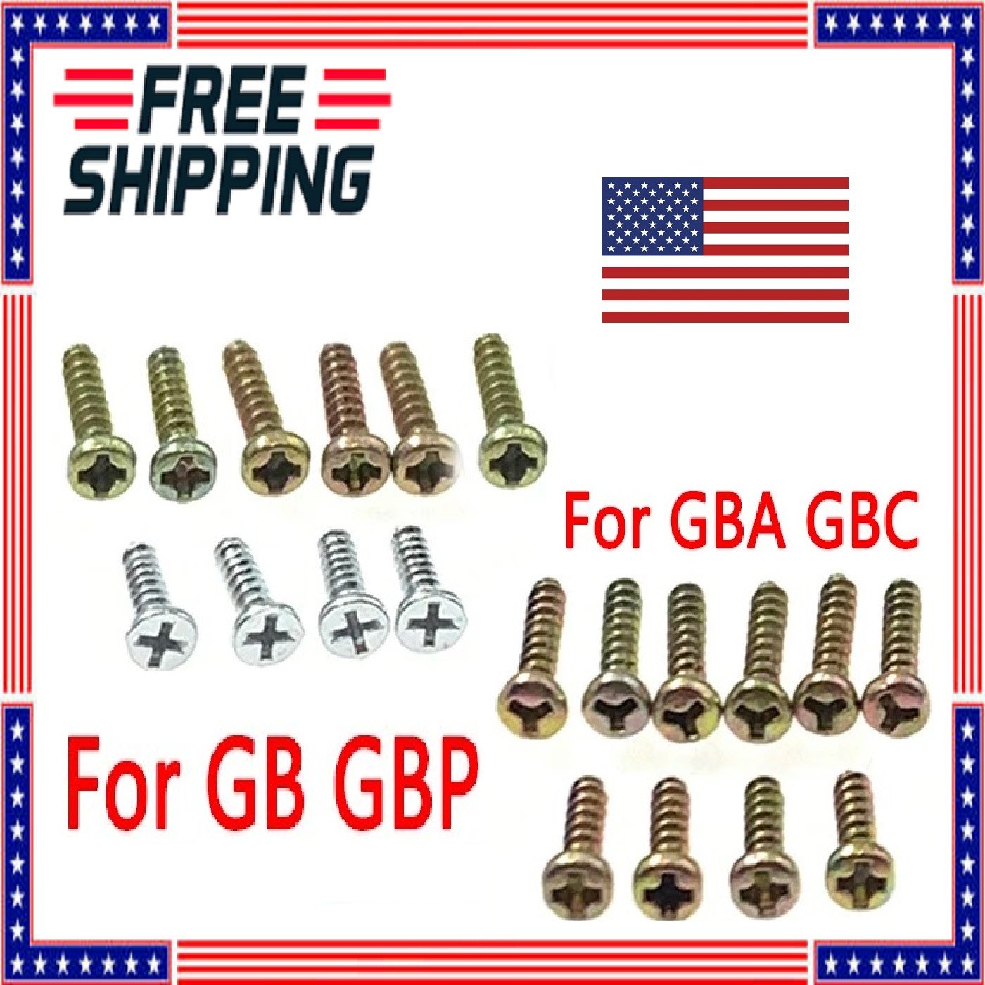 Screw Set for Nintendo Console Housing Game Boy/Color/Advance/GBA/SP/GB/GBP/GBC